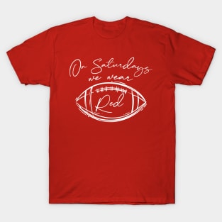 On Saturdays We Wear Red // Vintage School Spirit // Go Red Script T-Shirt